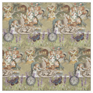 Alice Adventures in Wonderland Mad Tea Party Fabric