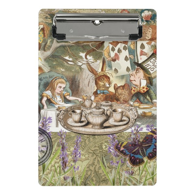 Alice Adventures in Wonderland Mad Tea Party Mini Clipboard (Front)