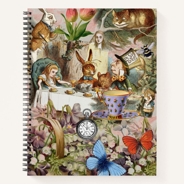 Alice Adventures in Wonderland Tea Party Art Notebook (Front)