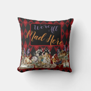 Alice Adventures with Wonderland Mad Cheshire Cat Cushion