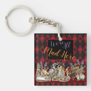 Alice Adventures with Wonderland Mad Cheshire Cat Key Ring