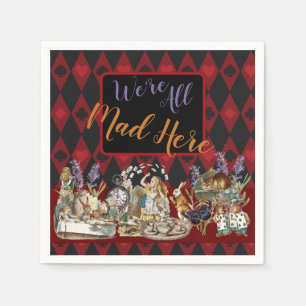 Alice Adventures with Wonderland Mad Cheshire Cat Napkin