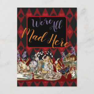 Alice Adventures with Wonderland Mad Cheshire Cat Postcard