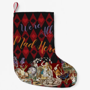 Alice Adventures with Wonderland Mad Cheshire Cat Small Christmas Stocking