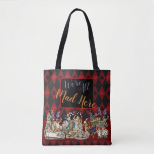 Alice Adventures with Wonderland Mad Cheshire Cat Tote Bag