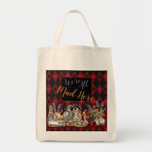 Alice Adventures with Wonderland Mad Cheshire Cat Tote Bag