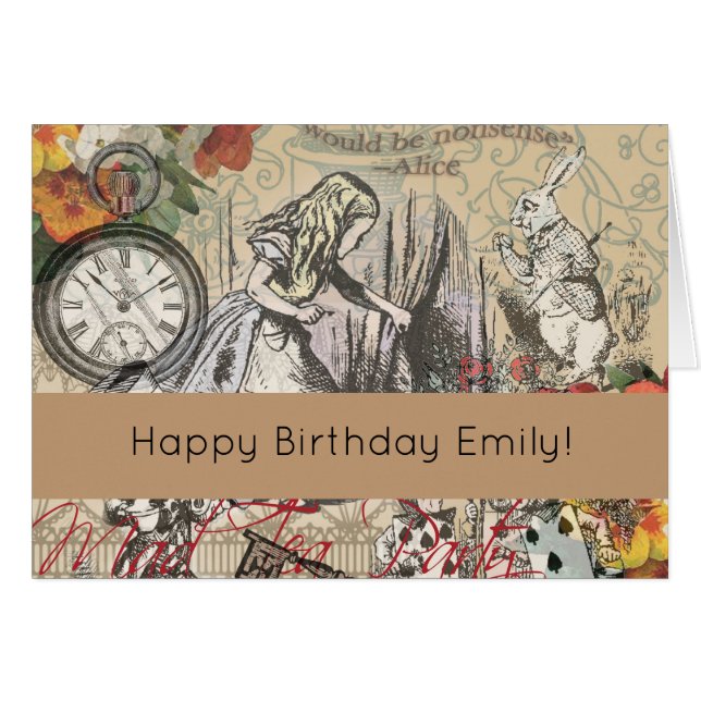 Alice Adventures Wonderland Curtain Classic Art (Front Horizontal)