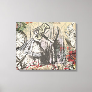 Alice Adventures Wonderland Curtain Classic Art Canvas Print