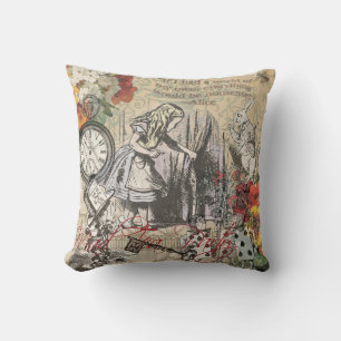 Alice Adventures Wonderland Curtain Classic Art Cushion