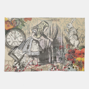 Alice Adventures Wonderland Curtain Classic Art Tea Towel