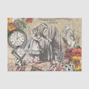 Alice Adventures Wonderland Curtain Classic Art Tissue Paper