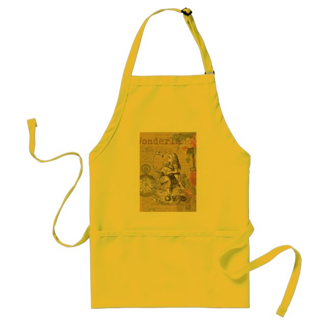 Alice Adventures Wonderland Flamingo Classic Standard Apron (Front)