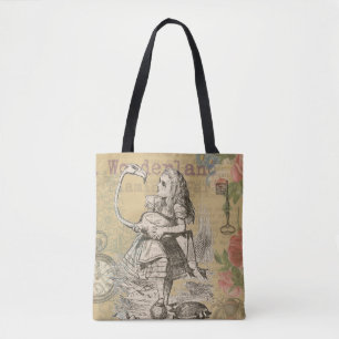 Alice Adventures Wonderland Flamingo Classic Tote Bag