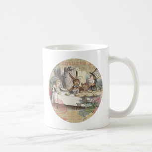 Alice Adventures Wonderland Mad Tea Party Art Coffee Mug