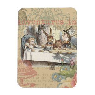Alice Adventures Wonderland Mad Tea Party Art Magnet