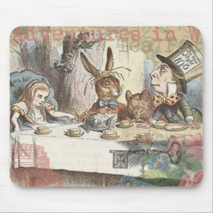 Alice Adventures Wonderland Mad Tea Party Art Mouse Pad
