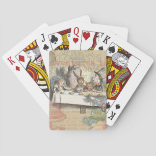 Alice Adventures Wonderland Mad Tea Party Art Playing Cards