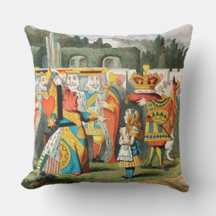 Alice Adventures Wonderland Queen of Hearts Cushion