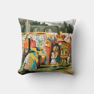 Alice Adventures Wonderland Queen of Hearts Cushion