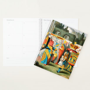 Alice Adventures Wonderland Queen of Hearts Planner
