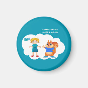 Alice and Aurovy Theme Coloured Magnet