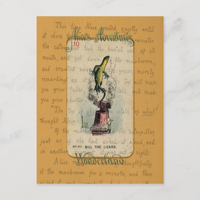 Alice and Bill the Lizard Postcard (Front)