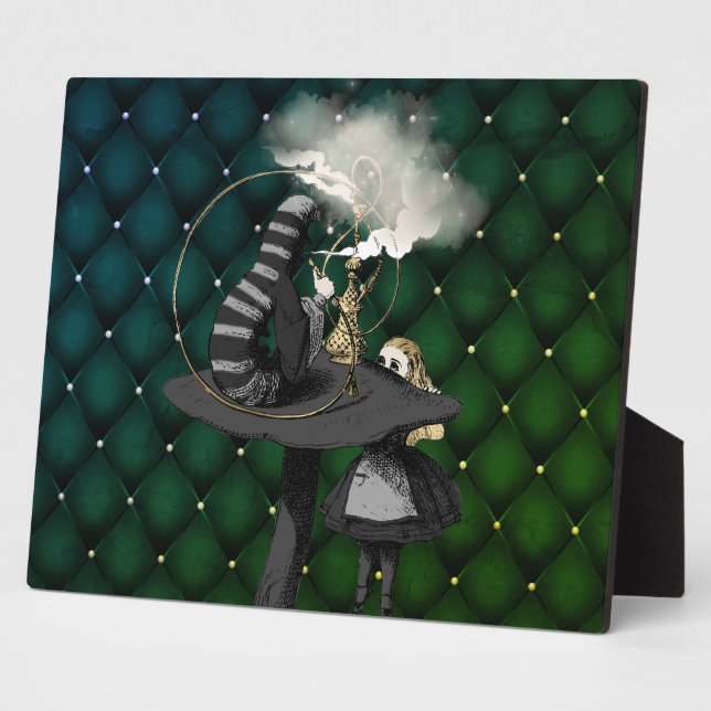 Alice and Caterpillar Wonderland Tabletop Plaque (Side)