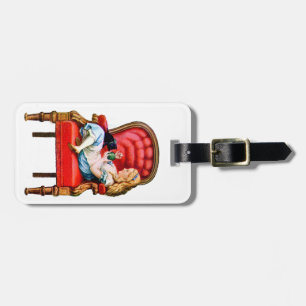 Alice and Dinah from Through The Looking Glass Luggage Tag
