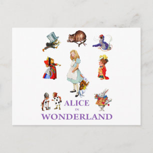 Alice and Friends from Wonderland Postcard