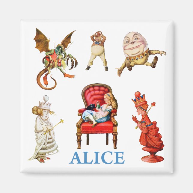 Alice and Friends in Wonderland Magnet (Front)