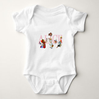 ALICE AND HER FRIENDS IN WONDERLAND BABY BODYSUIT
