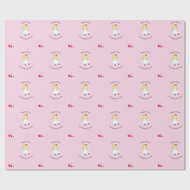Alice and Her Tea Party Wrapping Paper (Flat)
