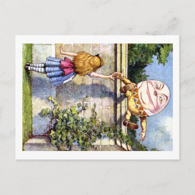 Alice and Humpty Dumpty in Wonderland Postcard (Front)