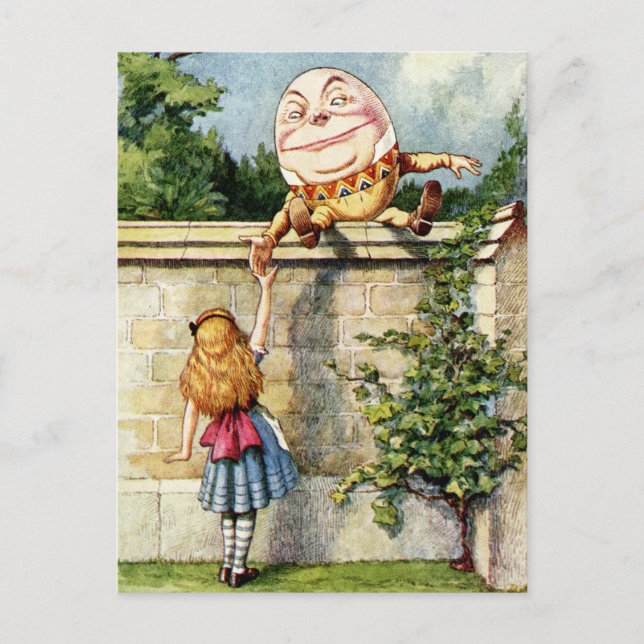 Alice and Humpty Dumpty Postcard (Front)