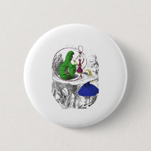 Alice and the Caterpillar 6 Cm Round Badge