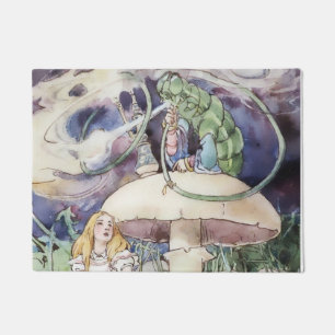 “Alice and the Caterpillar” by Alice B Woodward Doormat