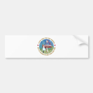 Alice and the Caterpillar in Wonderland Bumper Sticker