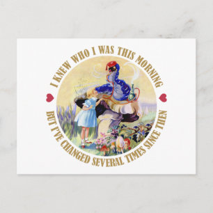 Alice and the Caterpillar in Wonderland Postcard