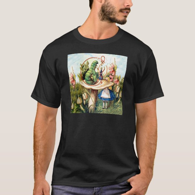 Alice and the Caterpillar in Wonderland T-Shirt (Front)