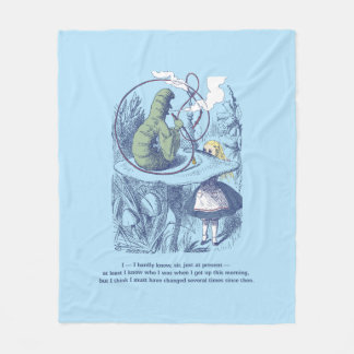 Alice and the Caterpillar Medium Fleece Blanket