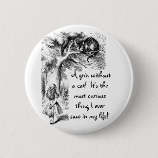 Alice and the Cheshire Cat 6 Cm Round Badge