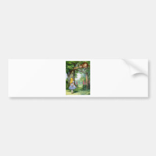 ALICE AND THE CHESHIRE CAT BUMPER STICKER