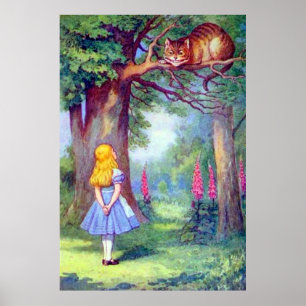 Alice and the Cheshire Cat Full Colour Poster
