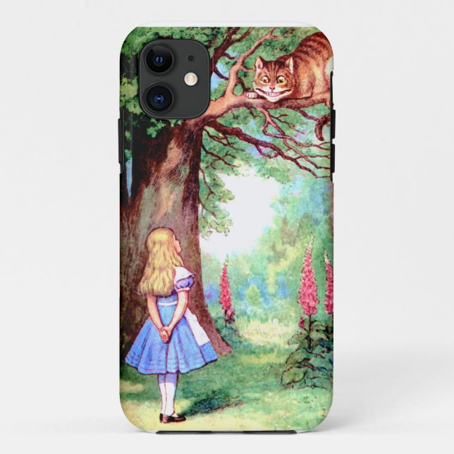 Alice and The Cheshire Cat in Wonderland Case-Mate iPhone Case (Back)