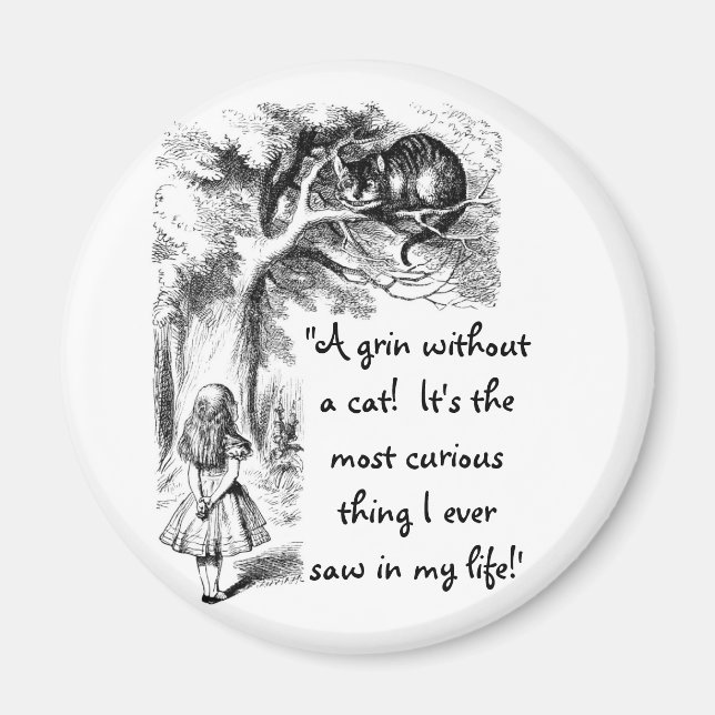 Alice and the Cheshire Cat Magnet (Front)