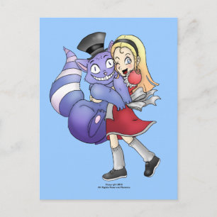 Alice and the Cheshire Cat Postcards