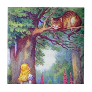 Alice and the Cheshire Cat Tile