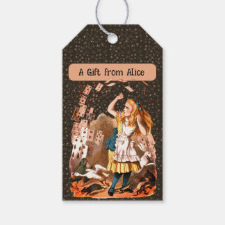 Alice and the Flying Cards Gift Tags