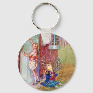 Alice and The Frog Footman At The Duchess' Doorway Key Ring