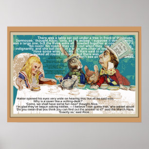 Alice and the Mad Hatter Tea Party Poster